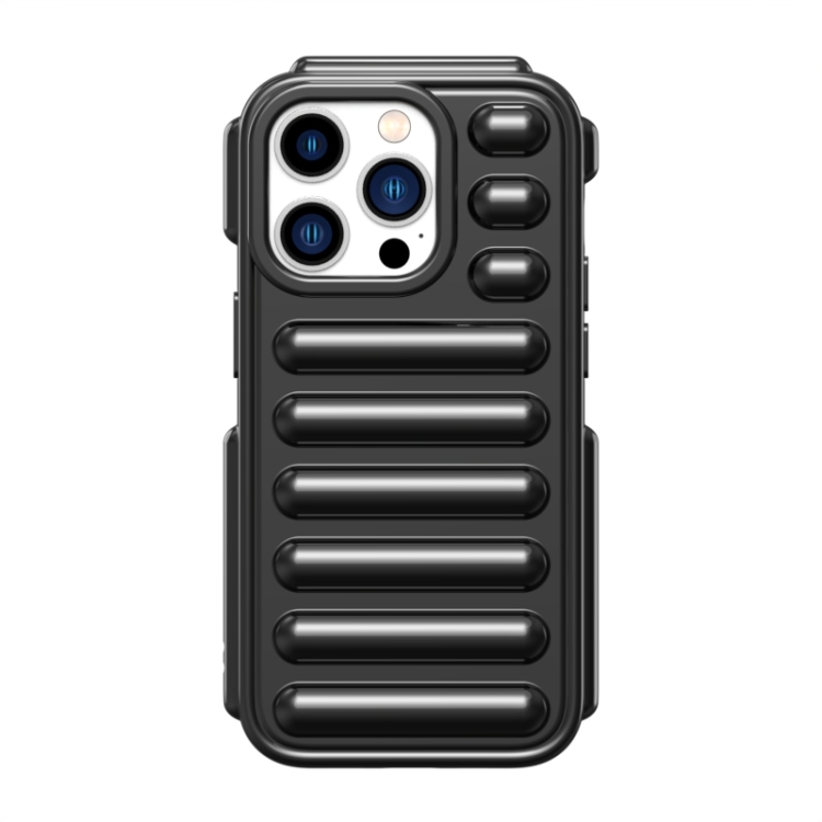 

For iPhone 15 Pro Max Capsule Series Candy Color TPU Phone Case(Black)