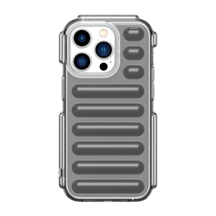 

For iPhone 15 Pro Capsule Series Candy Color TPU Phone Case(Transparent Grey)