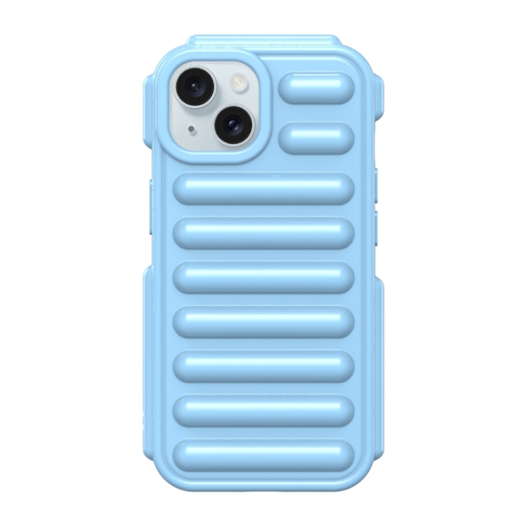 

For iPhone 15 Capsule Series Candy Color TPU Phone Case(Blue)