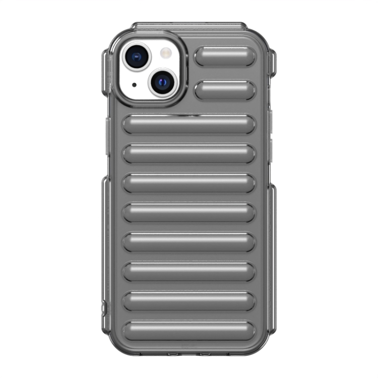 

For iPhone 14 Plus Capsule Series Candy Color TPU Phone Case(Transparent Grey)