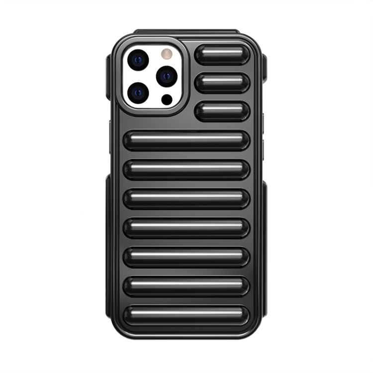 

For iPhone 12 Pro Capsule Series Candy Color TPU Phone Case(Black)