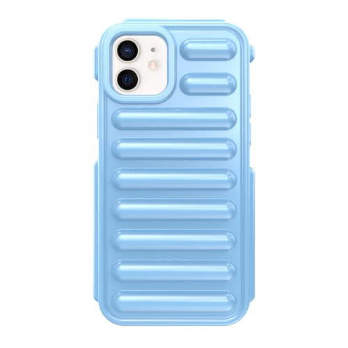 

For iPhone 12 Capsule Series Candy Color TPU Phone Case(Blue)