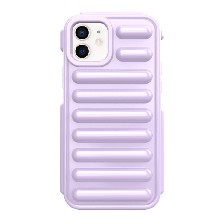 

For iPhone 12 Capsule Series Candy Color TPU Phone Case(Purple)