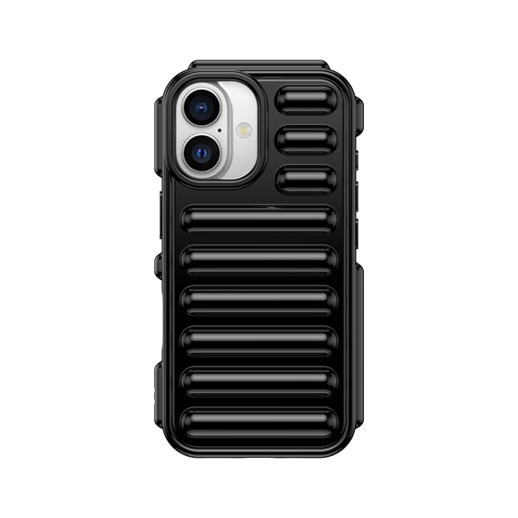 

For iPhone 16 Capsule Series Candy Color TPU Phone Case(Black)