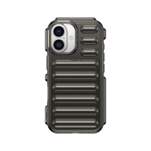 

For iPhone 16 Capsule Series Candy Color TPU Phone Case(Transparent Grey)