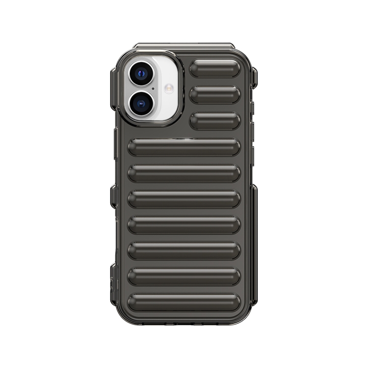 

For iPhone 16 Plus Capsule Series Candy Color TPU Phone Case(Transparent Grey)