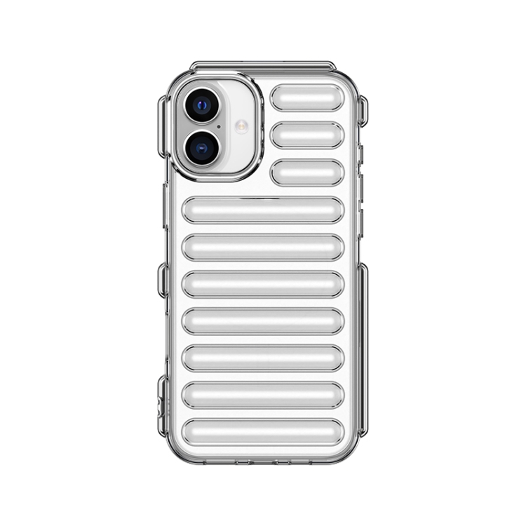 

For iPhone 16 Plus Capsule Series Candy Color TPU Phone Case(Transparent)