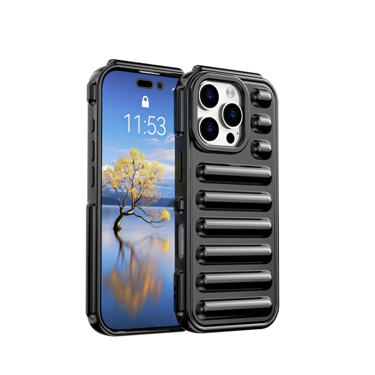 

For iPhone 16 Pro Capsule Series Candy Color TPU Phone Case(Black)