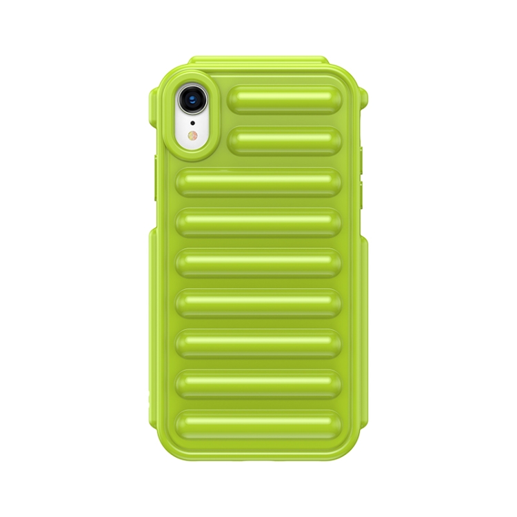 

For iPhone XR Capsule Series Candy Color TPU Phone Case(Green)
