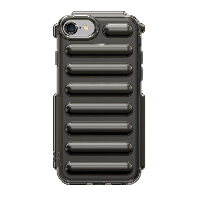 

For iPhone 8 Capsule Series Candy Color TPU Phone Case(Transparent Grey)