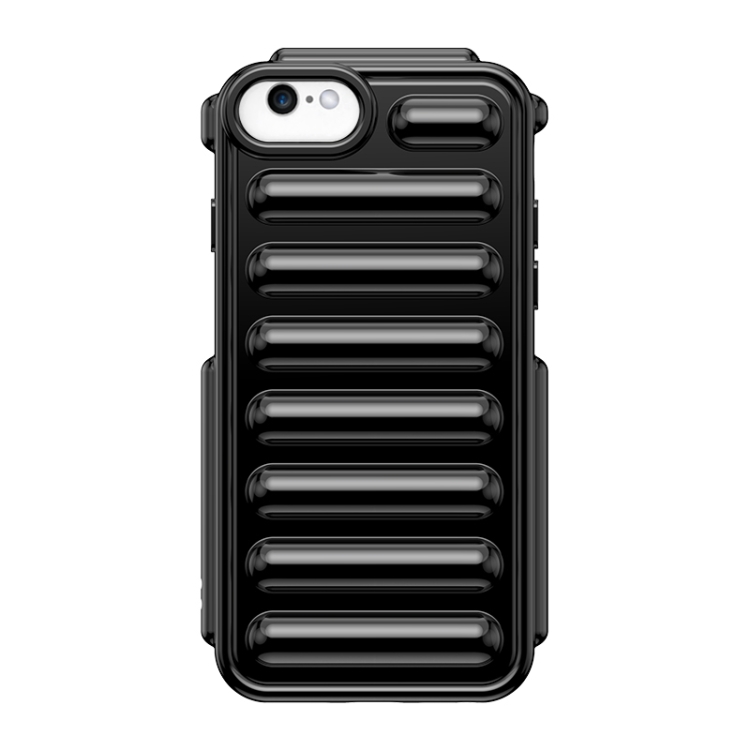 

For iPhone 6 Capsule Series Candy Color TPU Phone Case(Black)