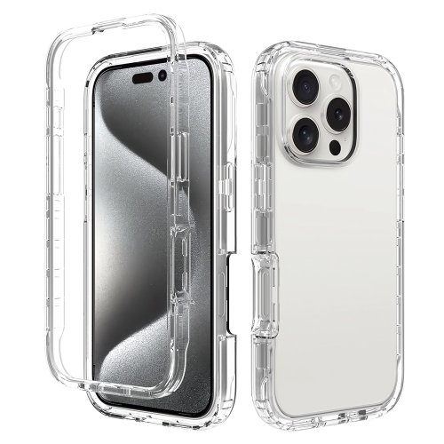 

For iPhone 15 Pro Clear TPU Hybrid PC Shockproof Phone Case(Transparent)