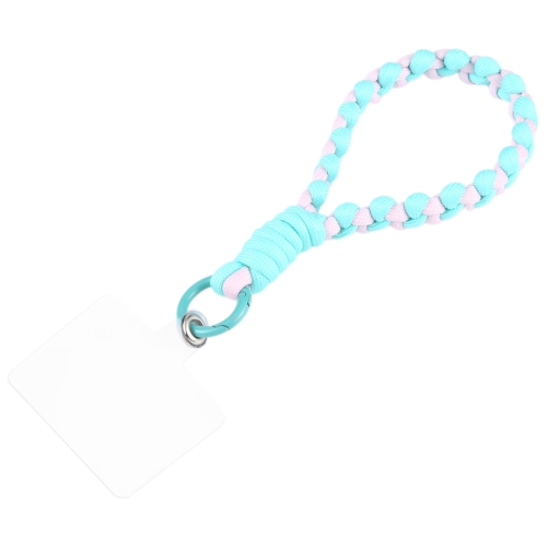 

Mobile Phone Anti-lost Braided Short Lanyard(Green + Pink)