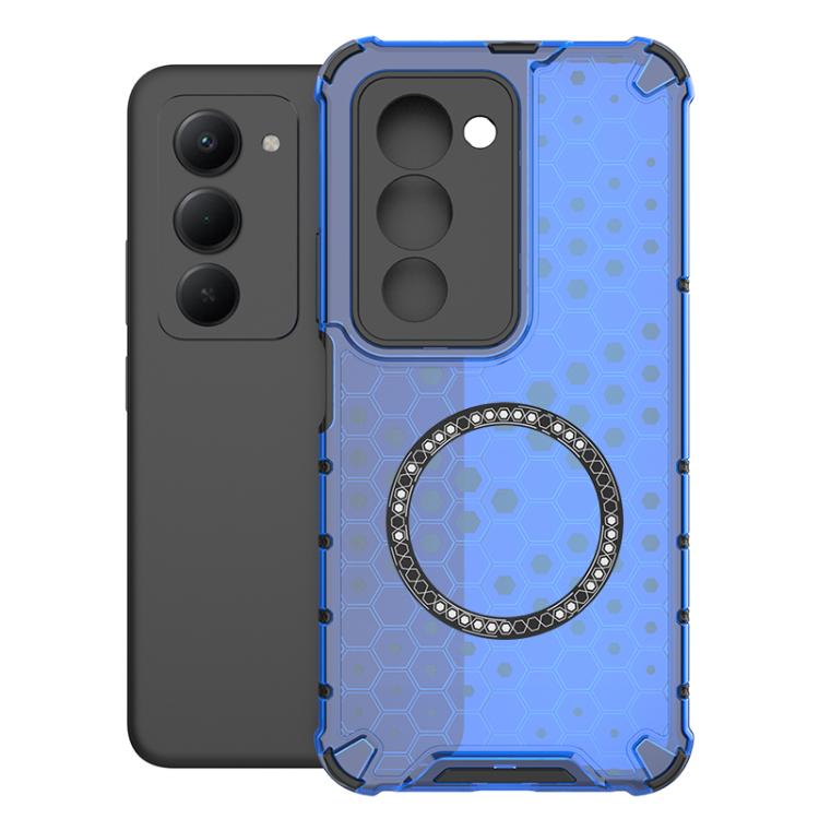 

For Redmi 15 5G Global / 15 4G SEA 169.5mm Honeycomb Magnetic Ring Shockproof Phone Case(Blue)
