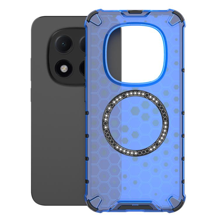 

For Redmi Note 15 Pro 5G Global 163.6mm Honeycomb Magnetic Ring Shockproof Phone Case(Blue)