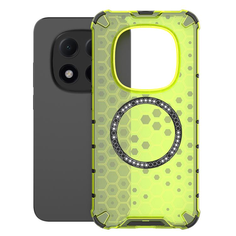 

For Redmi Note 15 Pro 5G Global 163.6mm Honeycomb Magnetic Ring Shockproof Phone Case(Green)