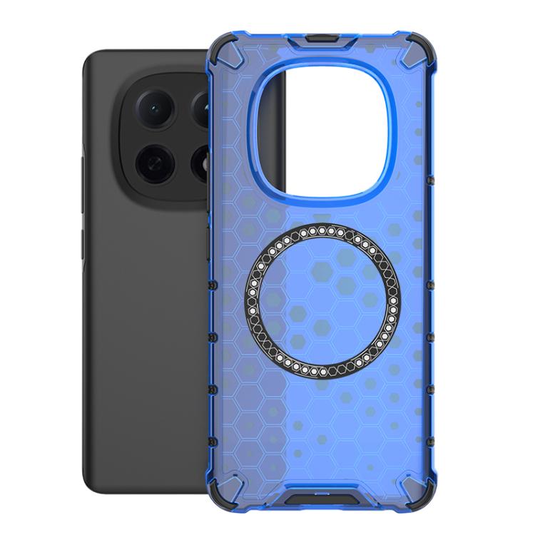 

For Redmi Note 15 5G Global 164mm Honeycomb Magnetic Ring Shockproof Phone Case(Blue)