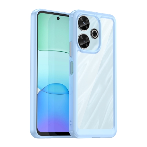 

For Xiaomi Poco M6 4G Colorful Series Acrylic Hybrid TPU Phone Case(Blue)