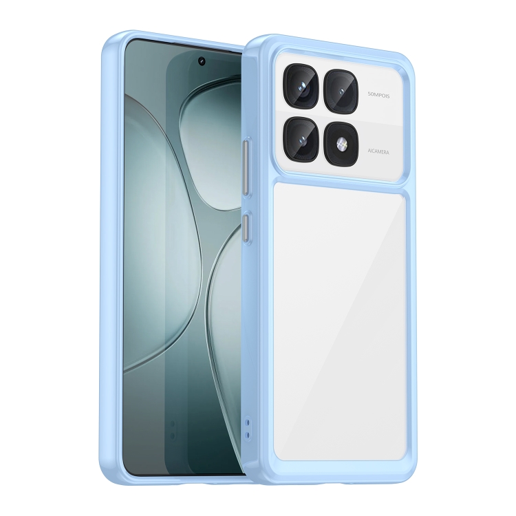 

For Xiaomi 14T Pro Colorful Series Acrylic Hybrid TPU Phone Case(Blue)