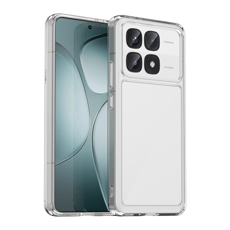 

For Xiaomi 14T Pro Colorful Series Acrylic Hybrid TPU Phone Case(Transparent)