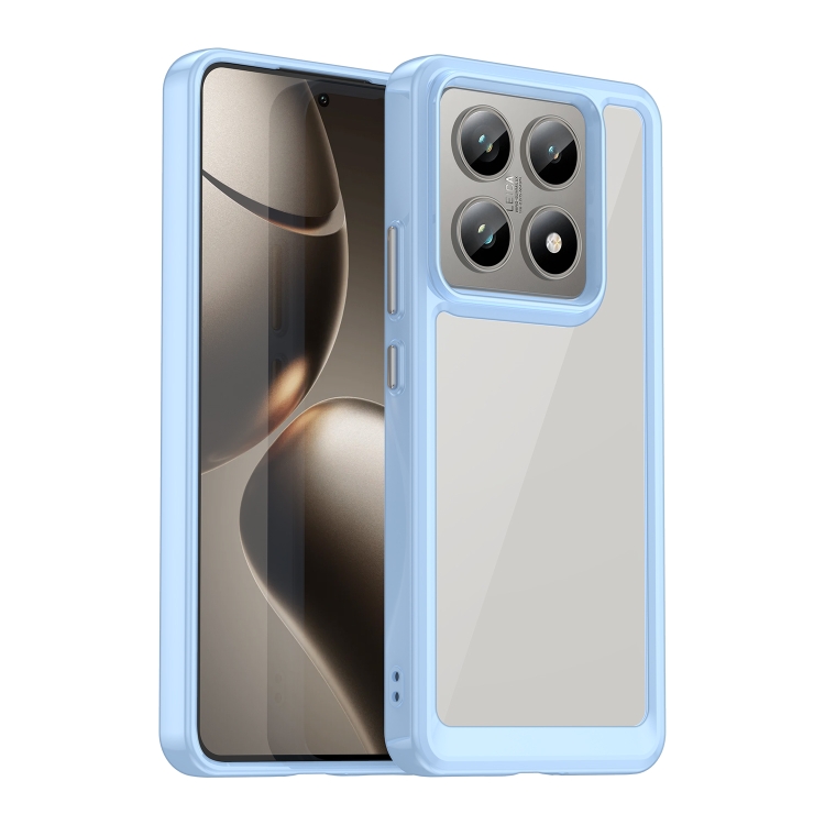 

For Xiaomi 14T Colorful Series Acrylic Hybrid TPU Phone Case(Blue)