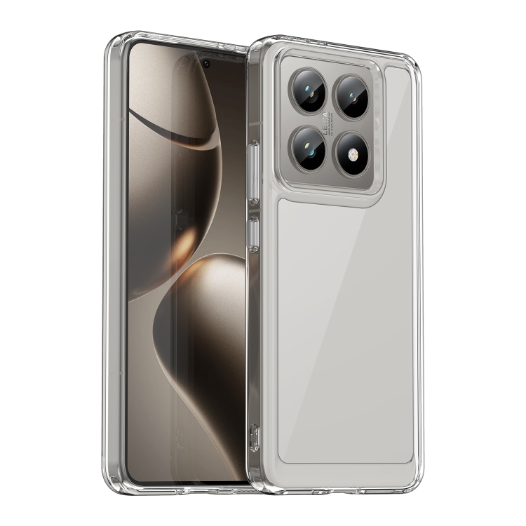 

For Xiaomi 14T Colorful Series Acrylic Hybrid TPU Phone Case(Transparent)
