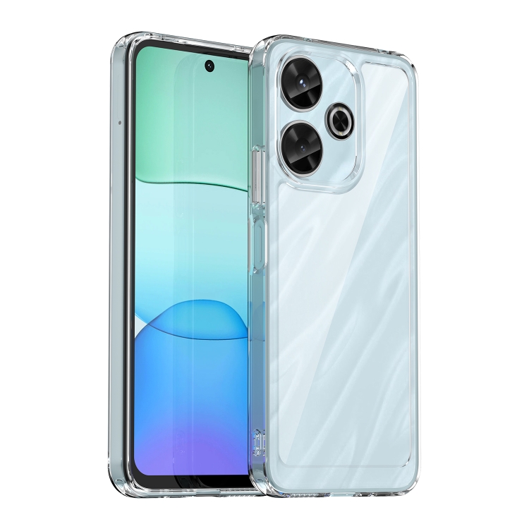 

For Redmi 13 4G Colorful Series Acrylic Hybrid TPU Phone Case(Transparent)