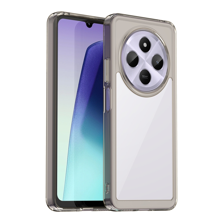 

For Redmi 14R Colorful Series Acrylic Hybrid TPU Phone Case(Transparent Grey)