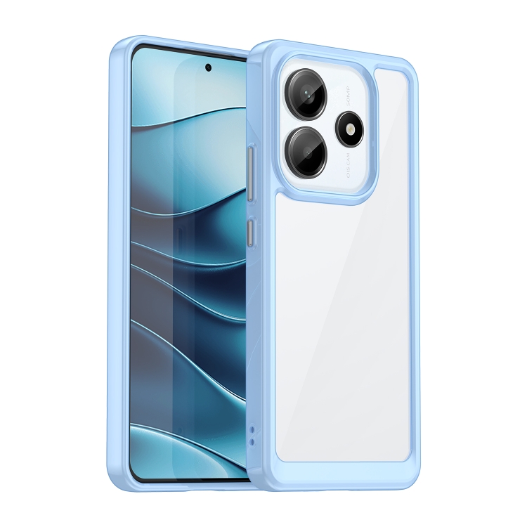 

For Redmi Note 14 5G Colorful Series Acrylic Hybrid TPU Phone Case(Blue)