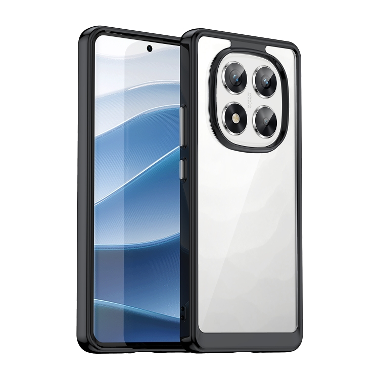 

For Redmi Note 14 Pro 5G Colorful Series Acrylic Hybrid TPU Phone Case(Black)