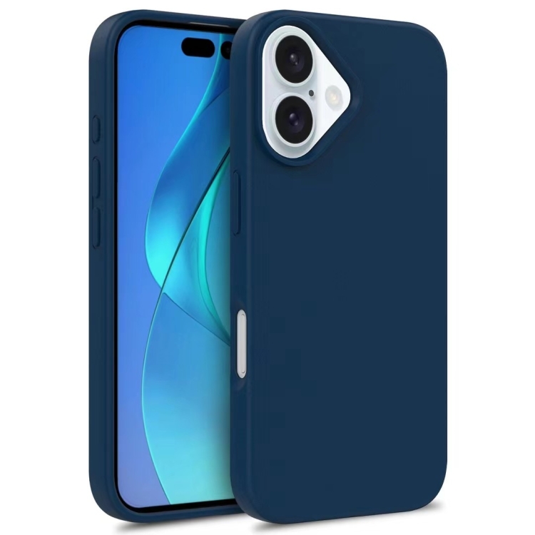 

For iPhone 16 Plus Wheat Straw TPU Phone Case(Blue)
