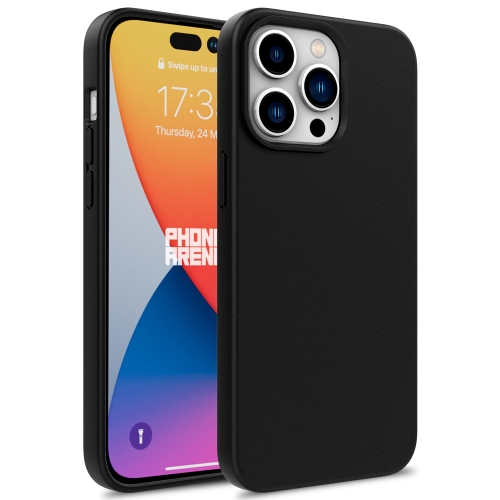 

For iPhone 16 Pro Wheat Straw TPU Phone Case(Black)