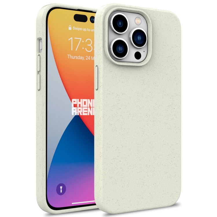 

For iPhone 16 Pro Wheat Straw TPU Phone Case(White)