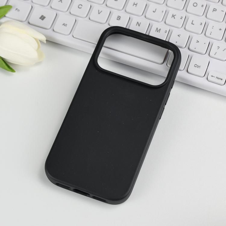 

For iPhone 17 Pro Wheat Straw TPU Phone Case(Black)
