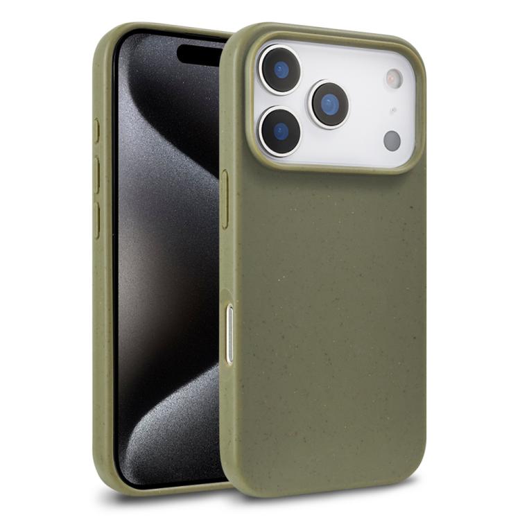 For iPhone 17 Pro Wheat Straw TPU Phone Case(Army Green)