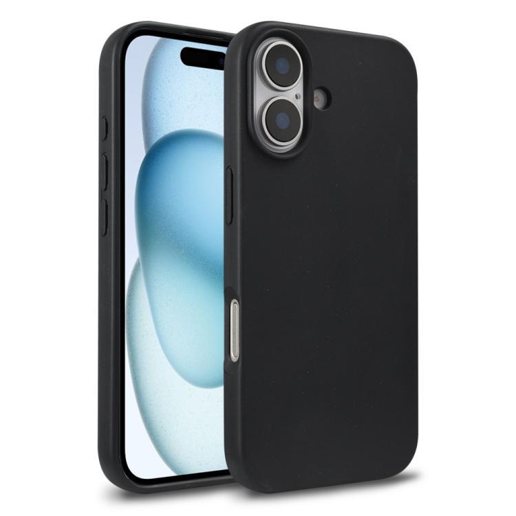 For iPhone 18 Wheat Straw TPU Phone Case(Black)