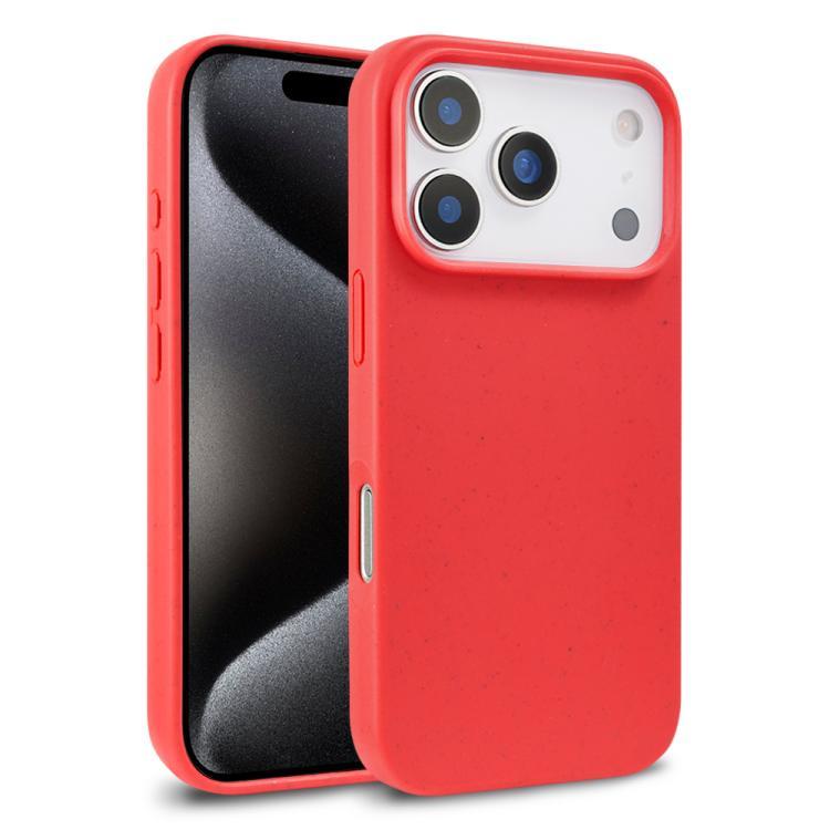 For iPhone 18 Pro Wheat Straw TPU Phone Case(Red)
