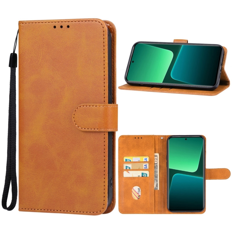 

For Xiaomi 14T Leather Phone Case(Brown)