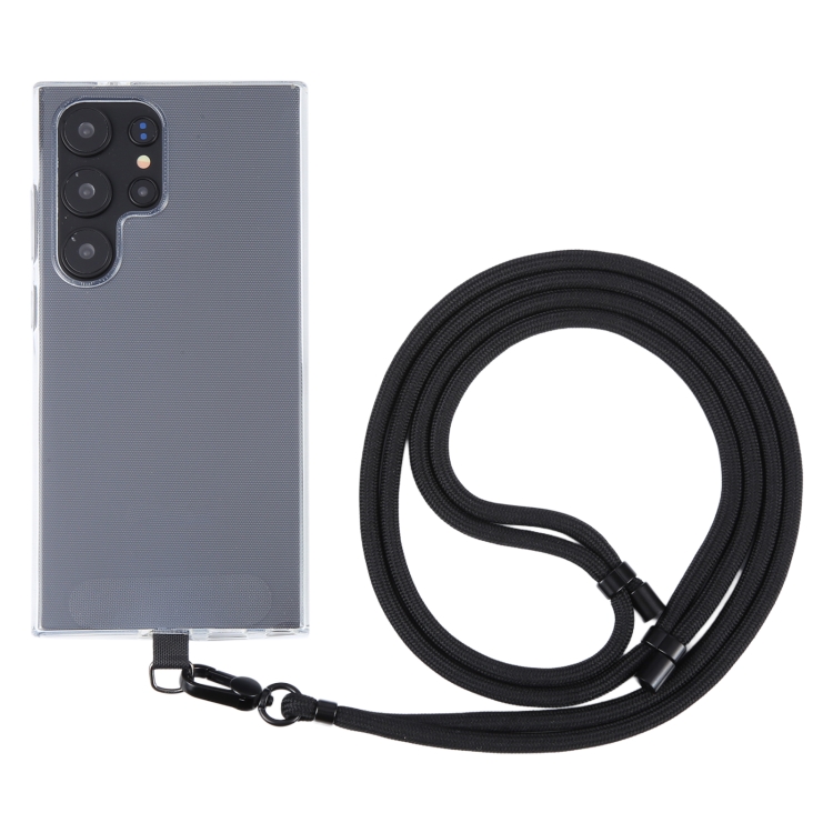 

6mm Black Buckle Adjustable Mobile Phone Anti-lost Long Lanyard(Black)