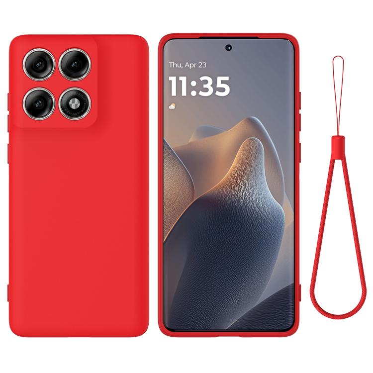 

For Motorola Edge 70 Pro / 70 Pro+ Solid Color Liquid Silicone Dropproof Full Coverage Phone Case(Red)
