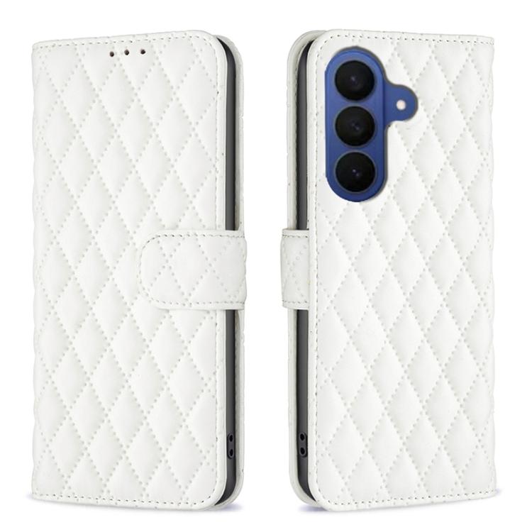 

For Samsung Galaxy S26 Pro 5G Diamond Lattice Wallet Flip Leather Phone Case(White)