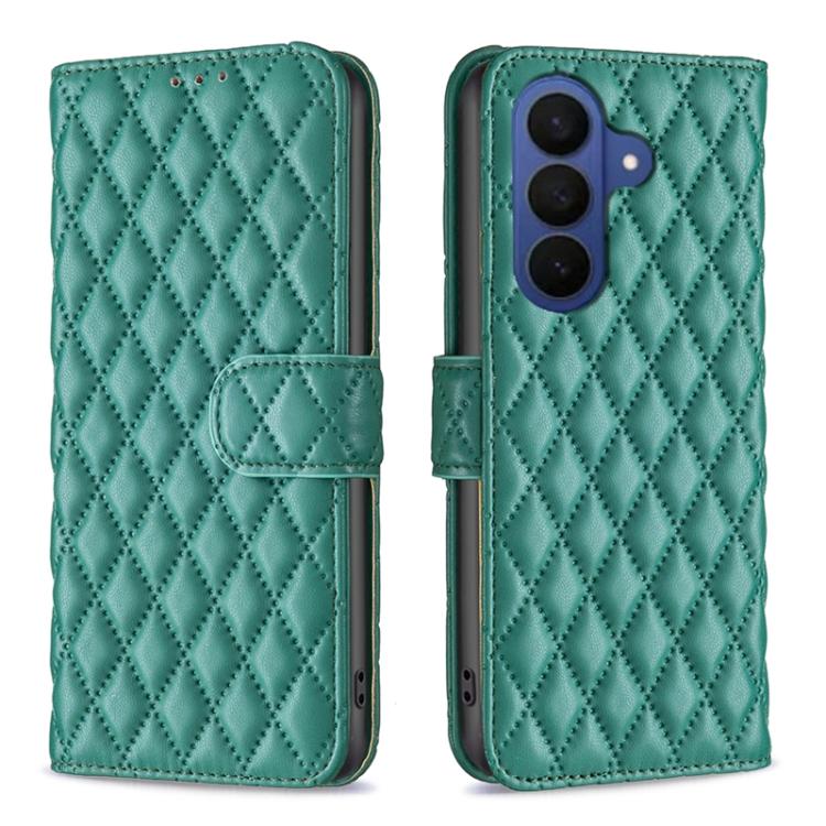 

For Samsung Galaxy S26 Pro 5G Diamond Lattice Wallet Flip Leather Phone Case(Green)