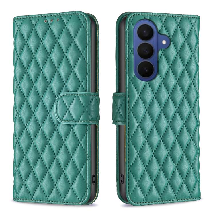 For Samsung Galaxy S26+ 5G Diamond Lattice Wallet Flip Leather Phone Case(Green)