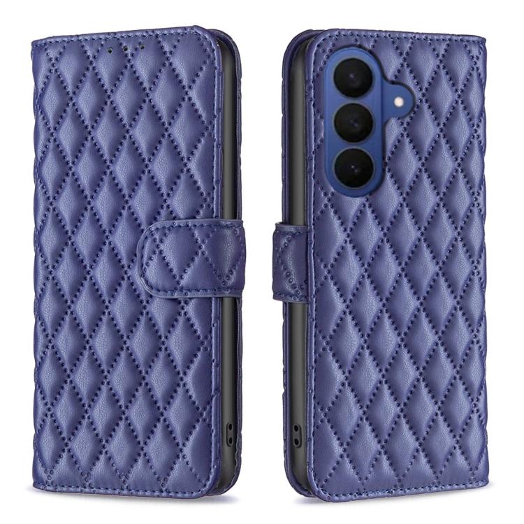 

For Galaxy S26 FE 5G Diamond Lattice Wallet Flip Leather Phone Case(Blue)
