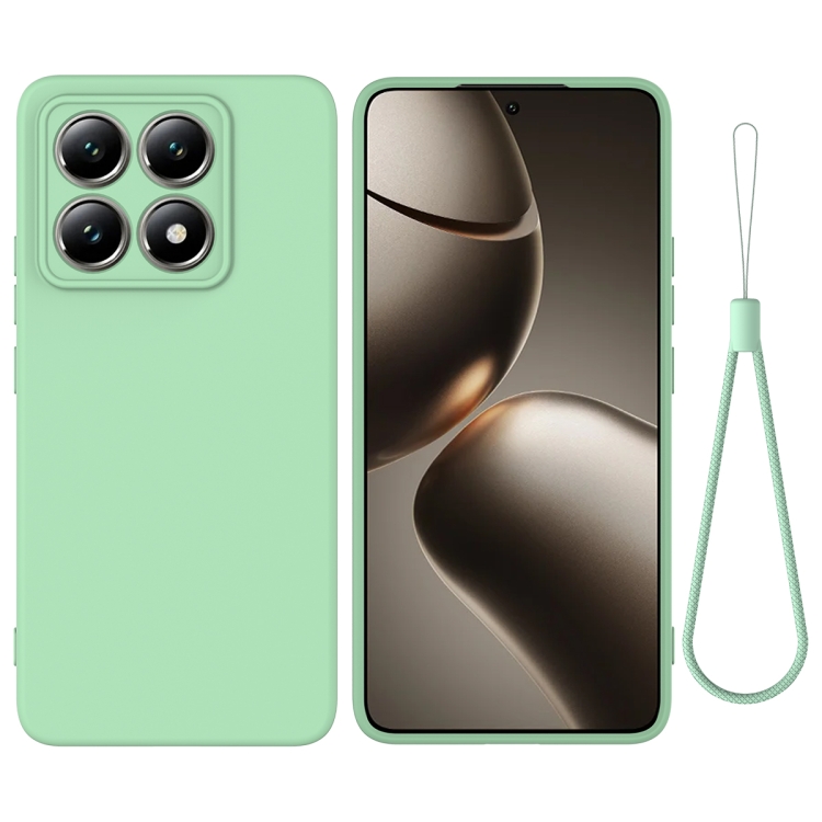 

For Xiaomi 14T Pro Solid Color Liquid Silicone Dropproof Full Coverage Phone Case(Green)