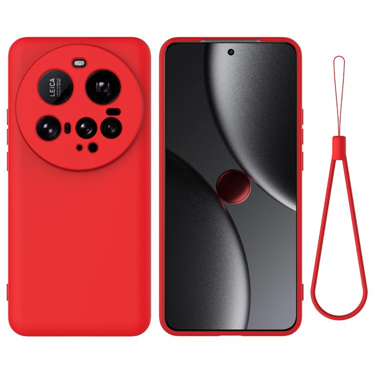 

For Xiaomi 15 Ultra Solid Color Liquid Silicone Dropproof Full Coverage Phone Case(Red)