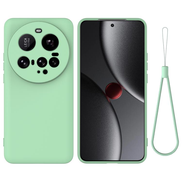 

For Xiaomi 15 Ultra Solid Color Liquid Silicone Dropproof Full Coverage Phone Case(Green)