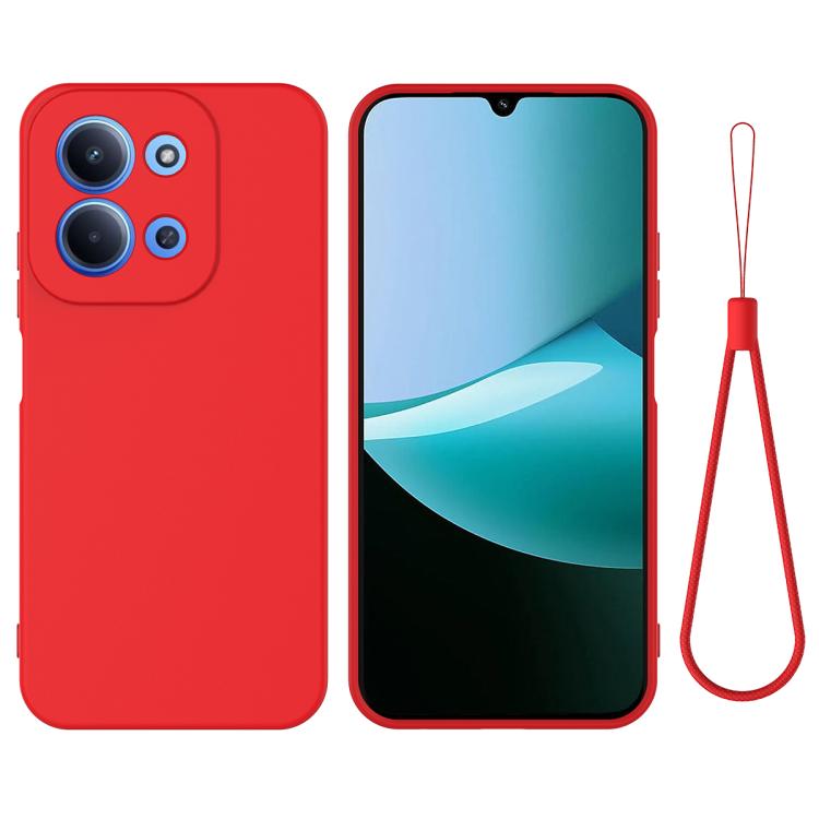 

For Xiaomi Poco C85 4G Solid Color Liquid Silicone Dropproof Full Coverage Phone Case(Red)