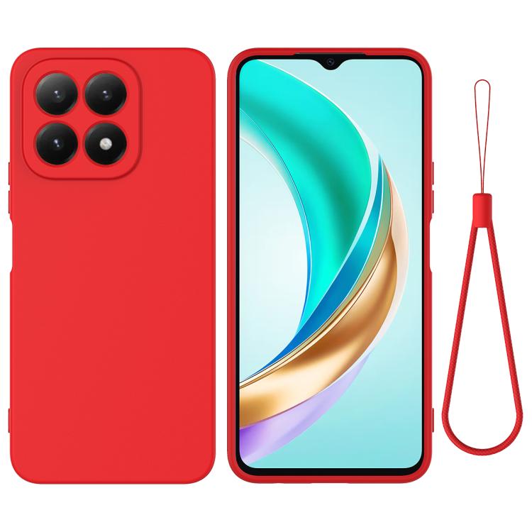 

For Xiaomi 17 Solid Color Liquid Silicone Dropproof Full Coverage Phone Case(Red)