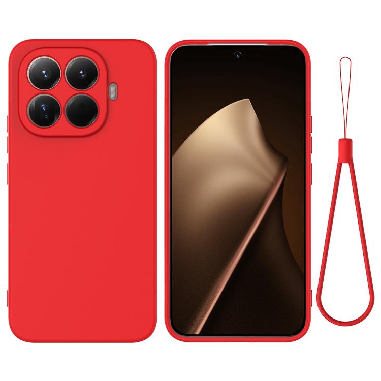 

For Xiaomi 15T Pro 5G Solid Color Liquid Silicone Dropproof Full Coverage Phone Case(Red)